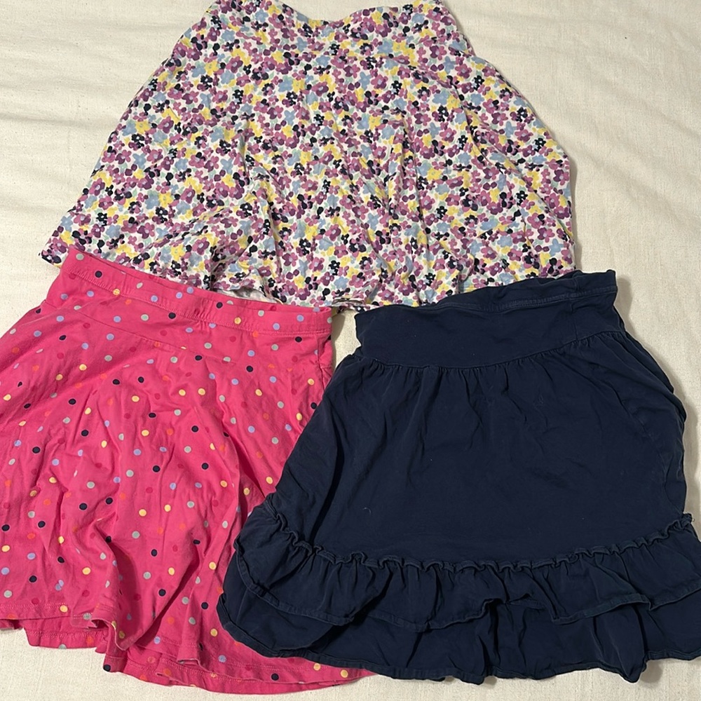 Lands’ End Girls Skirts  Size M (10-12)  All skirts have built in bike shorts